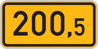 Dopravní značka Kilometrovník