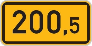 Dopravní značka Kilometrovník