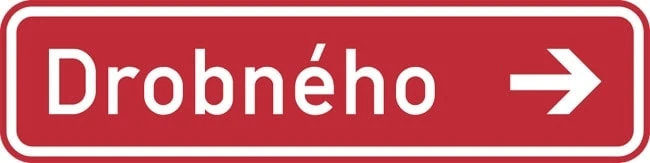 Dopravní značka Označení názvu ulice nebo jiného veřejného prostranství
