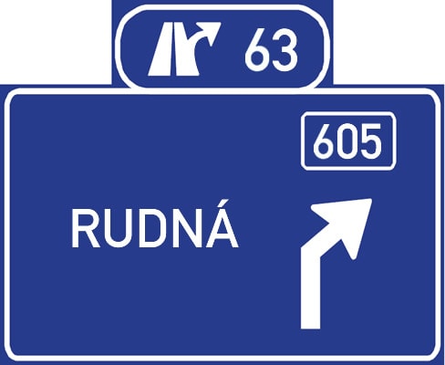 Dopravní značka Směrová návěst před odbočením