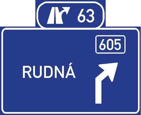 Dopravní značka Směrová návěst před odbočením
