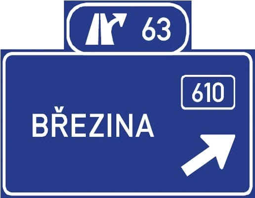Dopravní značka Směrová návěst pro odbočení