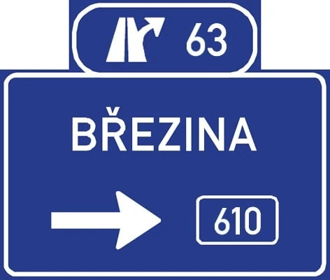 Dopravní značka Směrová návěst pro odbočení