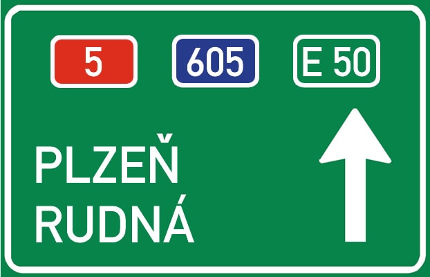 Dopravní značka Dálková návěst s šipkou
