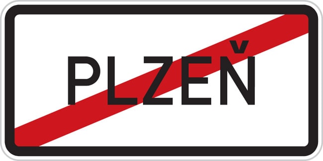 Dopravní značka Konec obce
