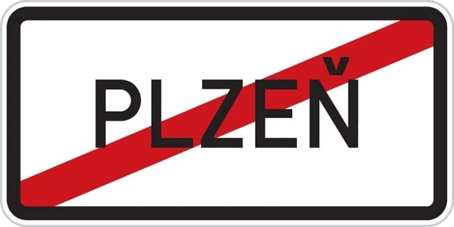Dopravní značka Konec obce