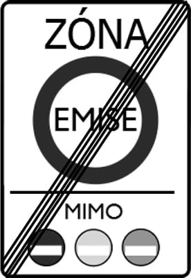 Dopravní značka Konec emisní zóny