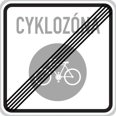 Dopravní značka Konec zóny pro cyklisty