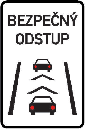 Dopravní značka IP 32 Bezpečný odstup