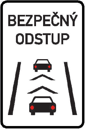 Dopravní značka IP 32 Bezpečný odstup