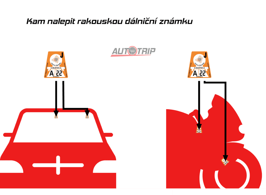 Kam nalepit rakouskou dálniční známku?