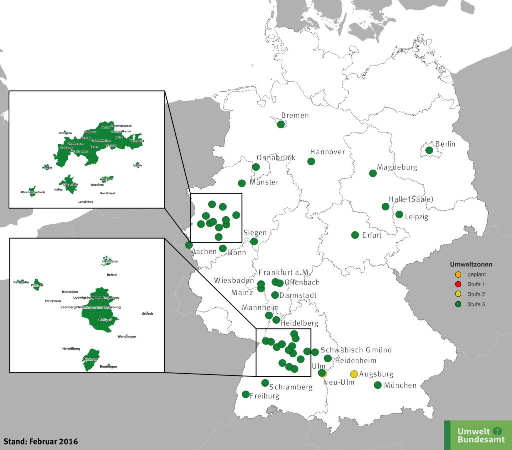 Mapa ekologických zón v Německu