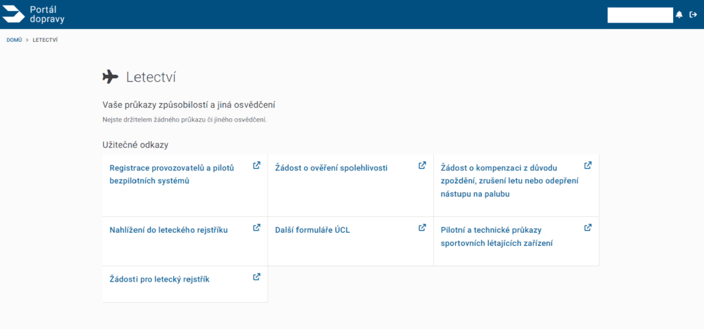 Portál dopravy - kategorie Letectví