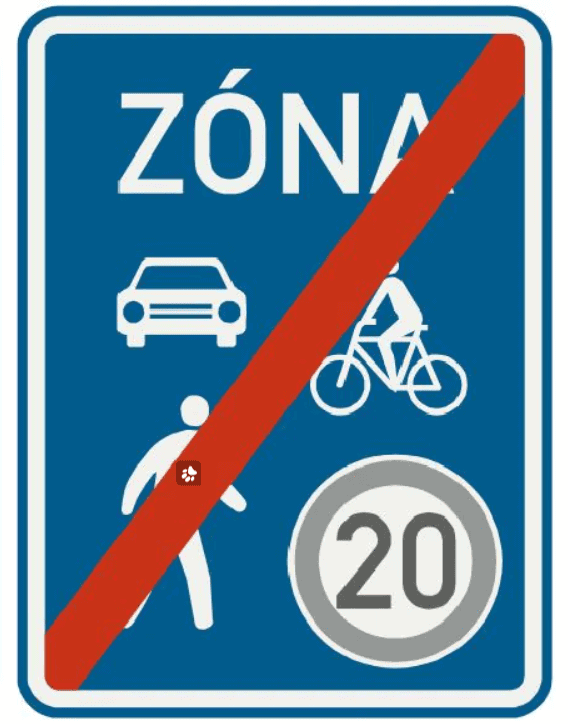 Dopravní značka IZ 10b „Konec sdílené zóny“