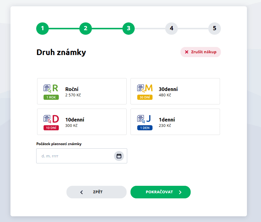 Dálniční známka 2026 ceny