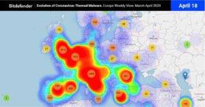 Bitdefender E-Mail Spam Map April 2020 