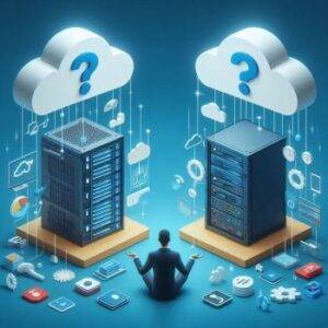 Servidor en la nube versus servidor interno: ¿cuál es la mejor opción? Imagen: Bing - IA
