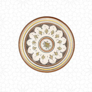 Handmade Qasria Hand Painted Art Atlas Pattern 35 cm