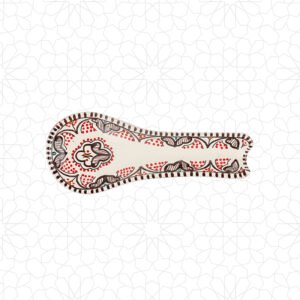Ceramic Large Spoon Black & Red