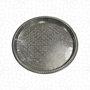 Moroccan Tea Tray Silver 40cm
