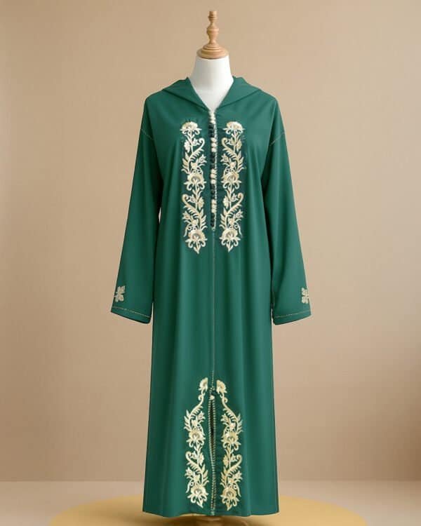 Moroccan Jlaba Green