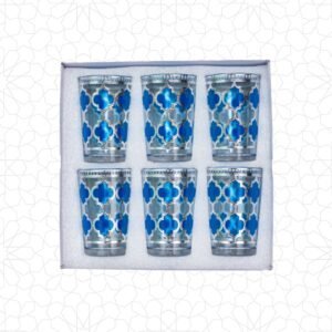 Silver & Blue Tea Glasses