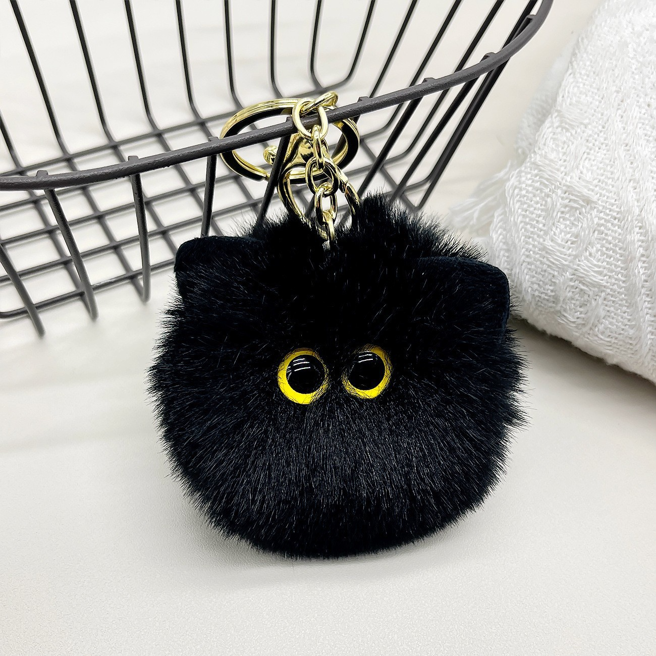 Cute cat head Keychain Pendant - Image 6