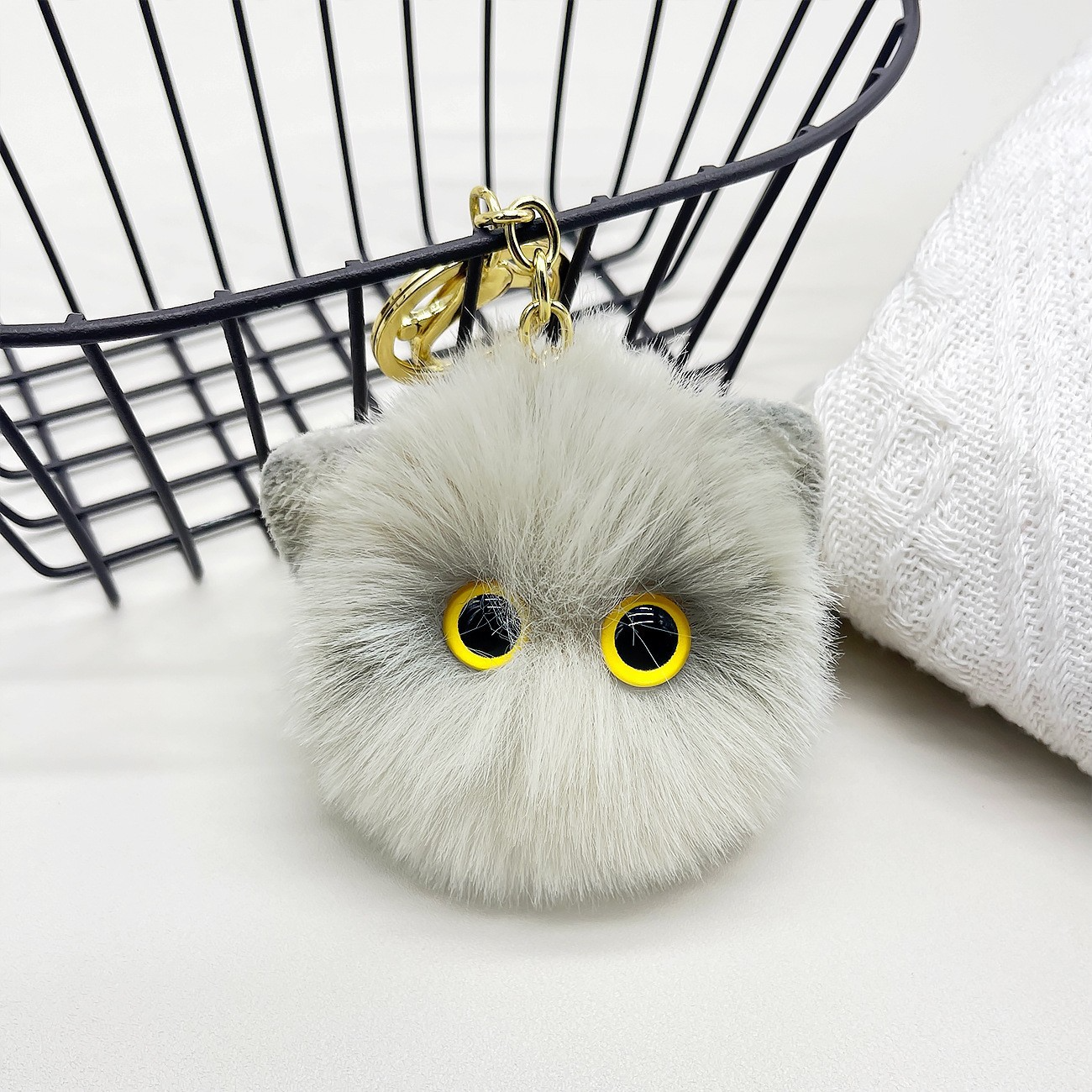 Cute cat head Keychain Pendant - Image 4