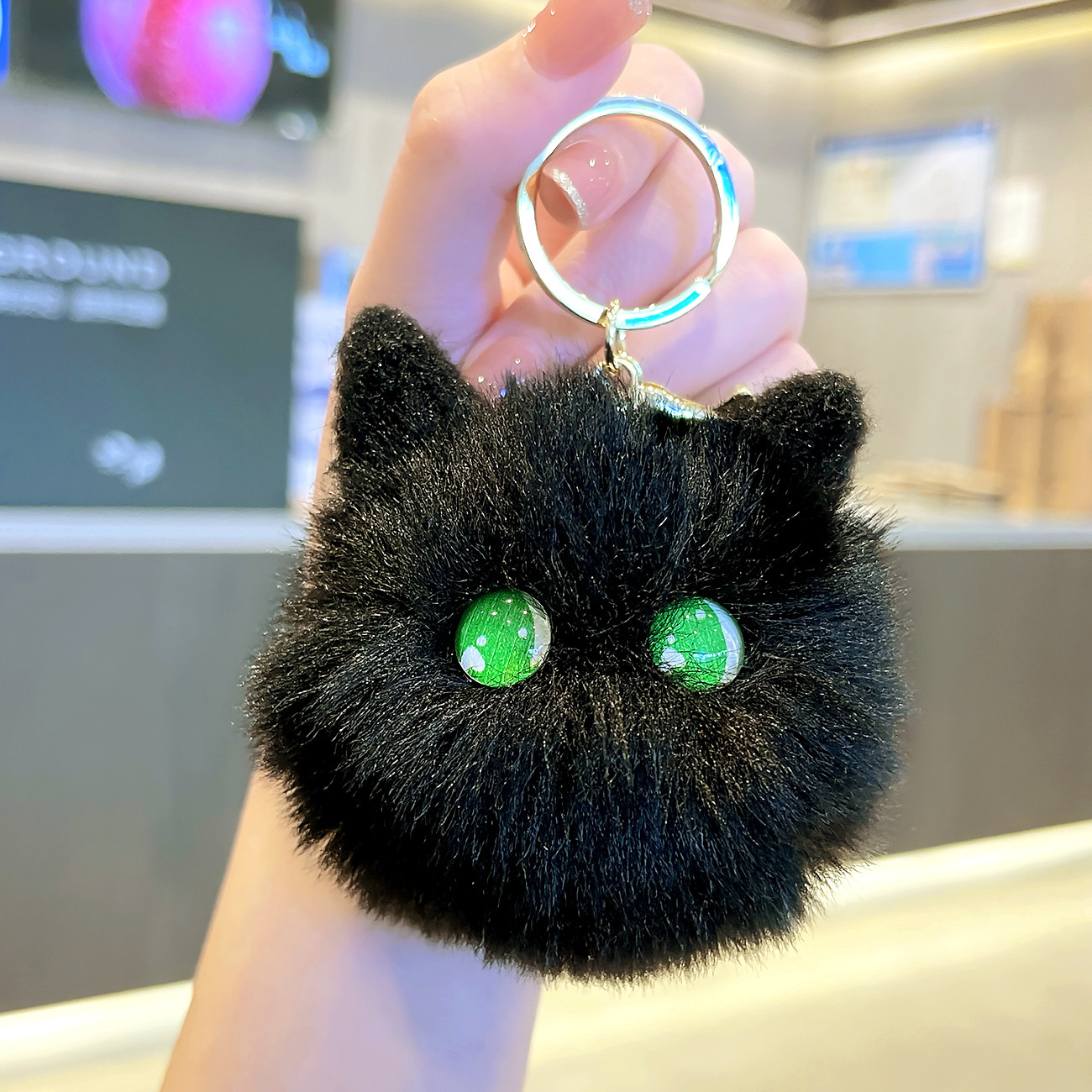 Cute cat head Keychain Pendant - Image 2