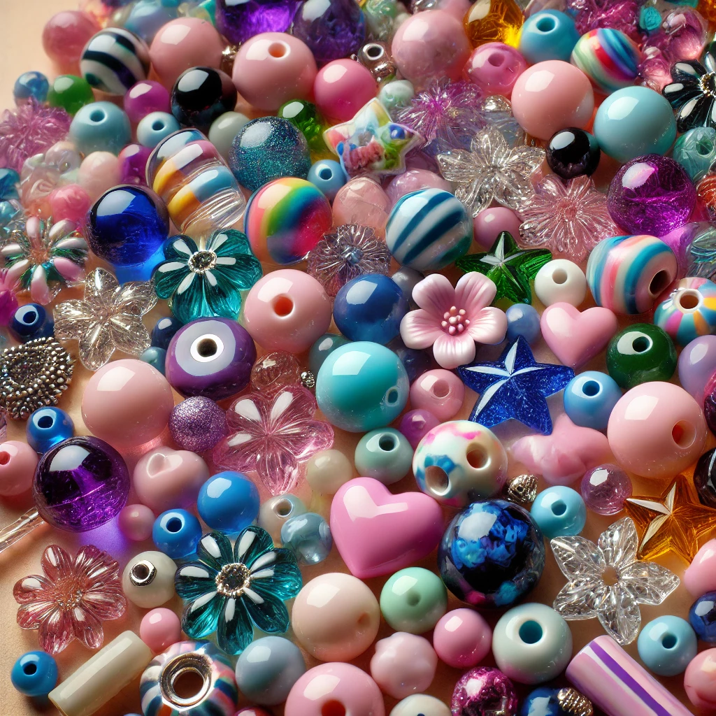 Tiktok on live DIY Beads Wholesale for Resin Charms -Acrylic Jewelry Making Charms Bead Set-Metal Fittings