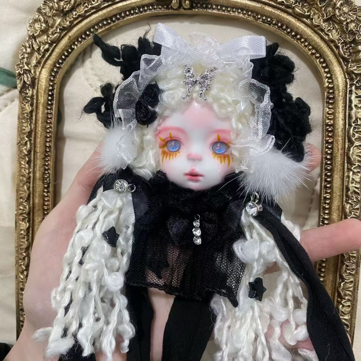 Original clay doll head brooch doll doll dress small objects decorative wall hanging necklace DIY - Image 19