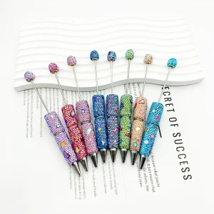 DIY Electroplated Rainbow Full Rhinestone Beaded Pen