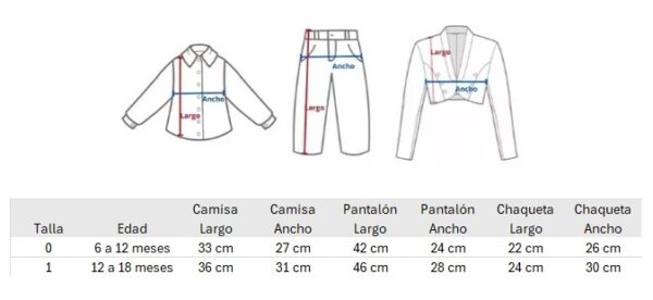 Traje de huaso + sombrero 12-18 meses - Imagen 2