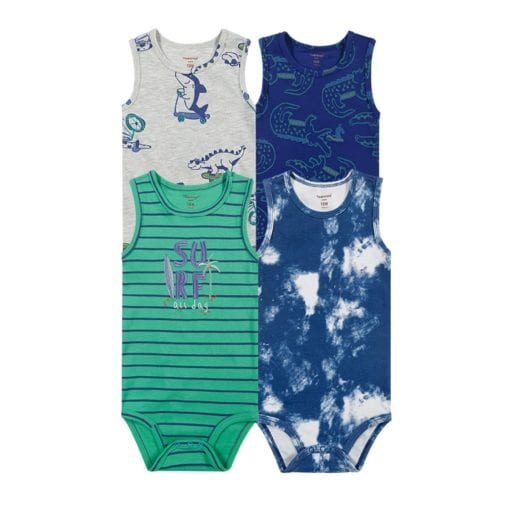 Set de 4 bodys s/m Azul