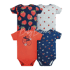 Set 4 bodys m/c Frutillas