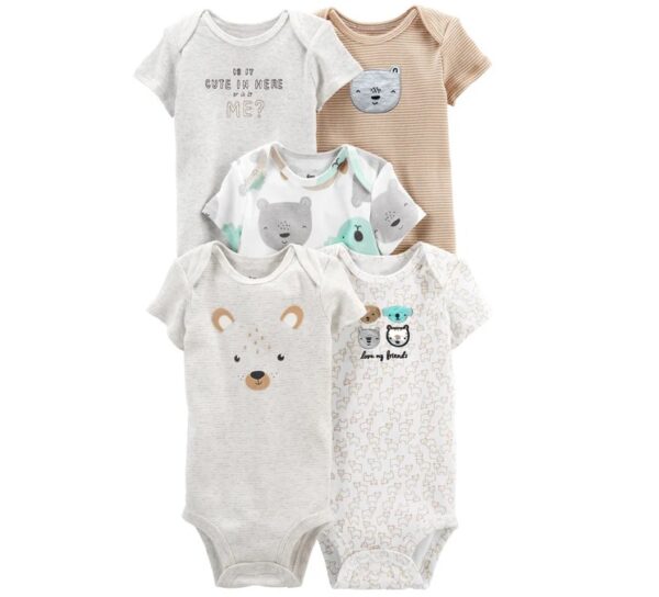 Set de 5 bodys m/c Oso