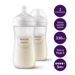 Mamadera Natural Response 330ml Avent 3m+ (2 unidades)