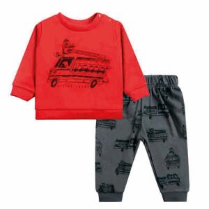 Conjunto Buzo Carro Bombero rojo