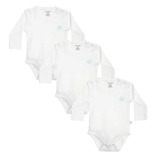 Set 3 bodys m/l Bambino blanco - Imagen 4