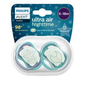 Chupetes Avent Ultra Air Nighttime 6-18 m Luna