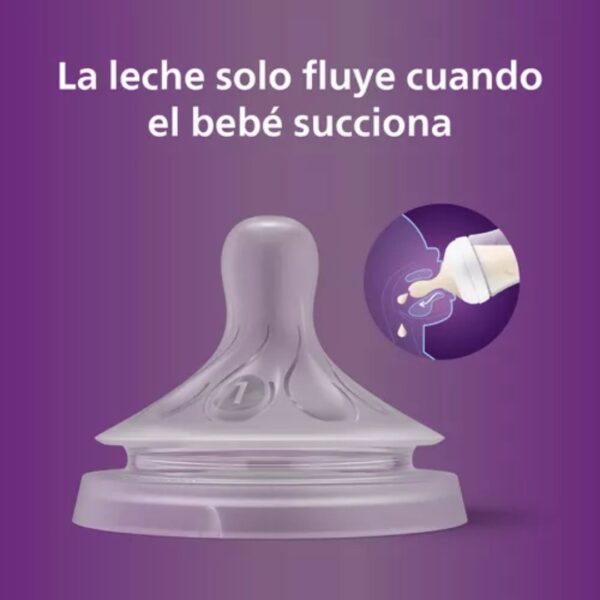 Tetina Natural Response Avent 6m+ Flujo 5 (2 unidades) - Imagen 3