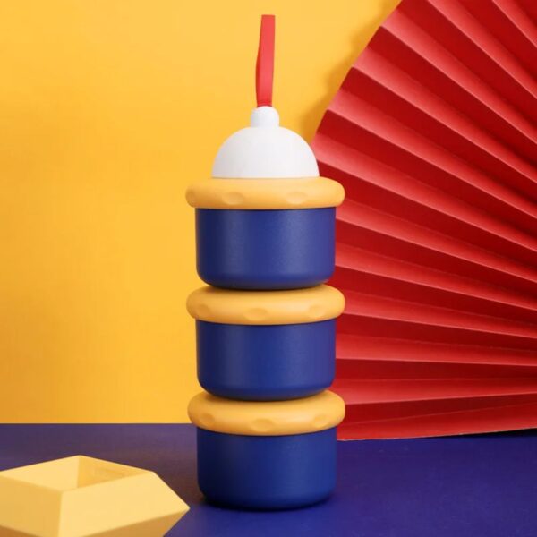 Dosificador de leche azul