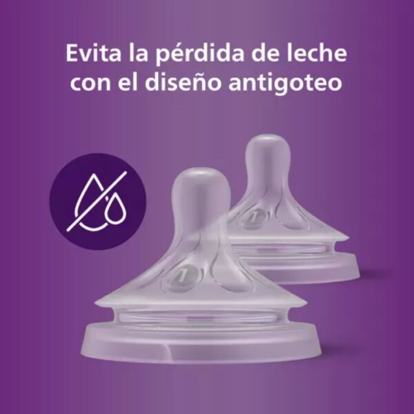 Tetina Natural Response Avent 6m+ Flujo 5 (2 unidades) - Imagen 5