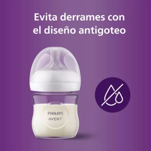 Mamadera vidrio Avent 240 ml ( 1m+) - Imagen 5