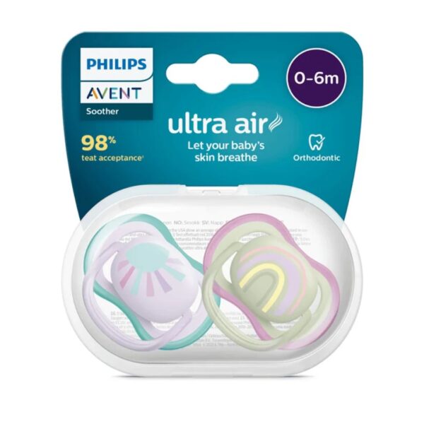 Chupetes Avent Ultra Air 0-6 m Lila