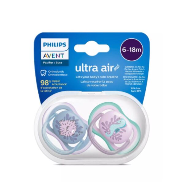 Chupetes Avent Ultra Air 6-18 m Pez