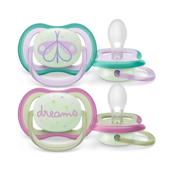 Chupetes Avent Ultra Air Nighttime 0-6 m Mariposa