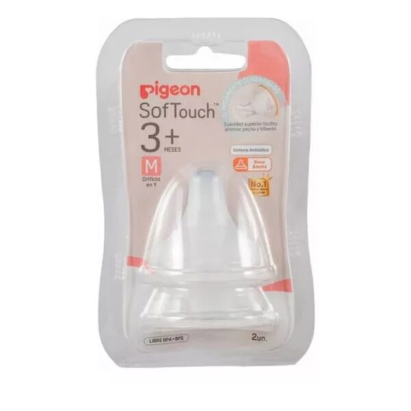 Tetina Softouch Pigeon M 3m+ (2 unids)