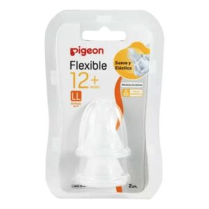 Tetina Flexible Pigeon LL 9m+ (2 unids)