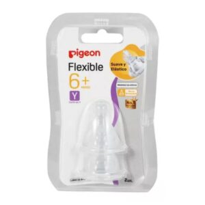 Tetina Flexible Pigeon Y 6m+ (2 unids)